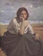 Jean Baptiste Camille  Corot Moissonneuse tenant sa faucille (mk11) USA oil painting reproduction